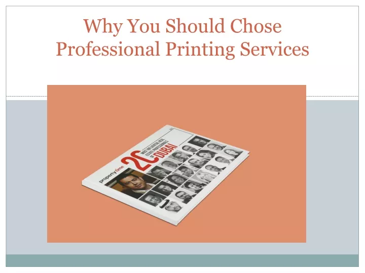 why you should chose professional printing services