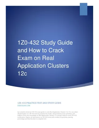 1z0 432 study guide and how to crack exam on real