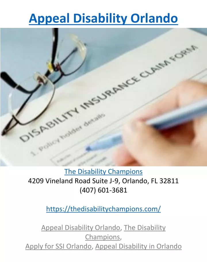 appeal disability orlando