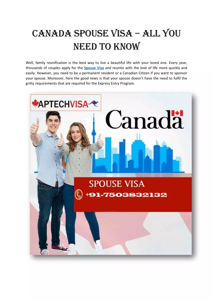 canada spouse visa all you need to know