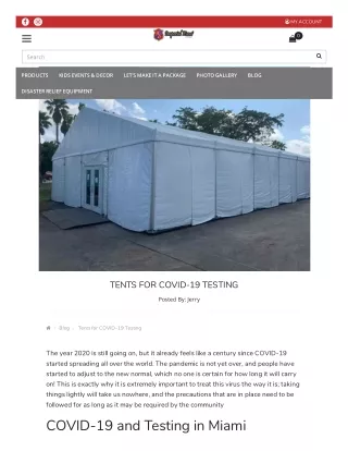 Tents for COVID-19 Testing