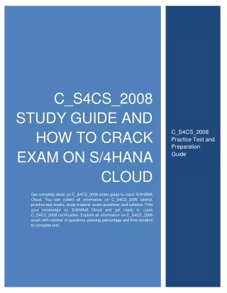 c s4cs 2008 study guide and how to crack exam