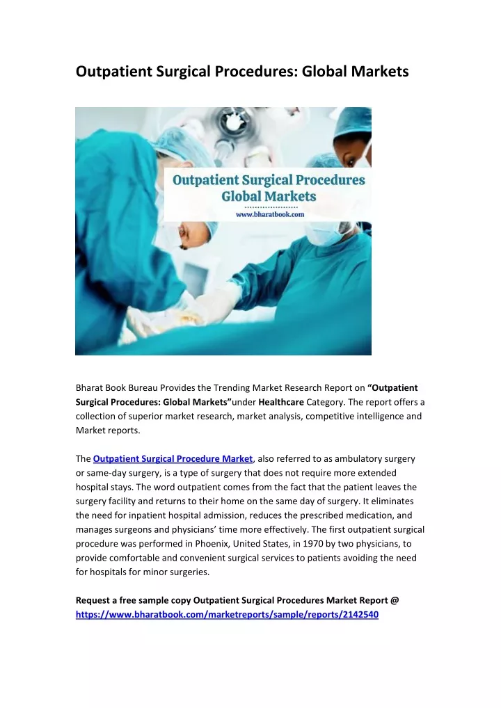 outpatient surgical procedures global markets