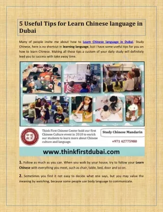 5 useful tips for learn chinese language in dubai