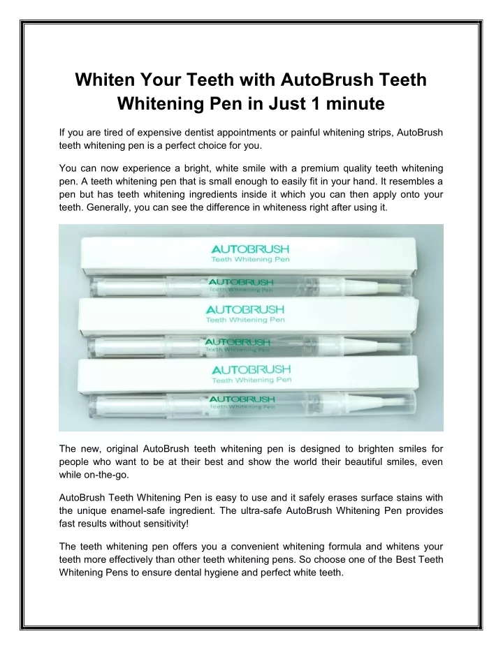 whiten your teeth with autobrush teeth whitening
