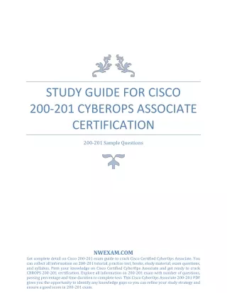 study guide for cisco 200 201 cyberops associate