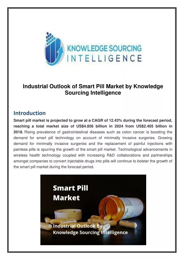 industrial outlook of smart pill market