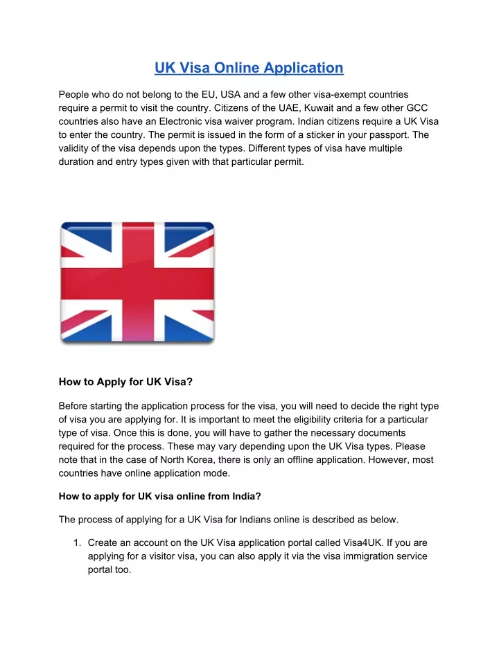 uk visa online application