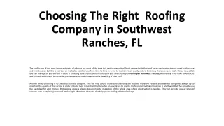 Roof Repair Southwest Ranches, FL | Call Now : 954-256-5198