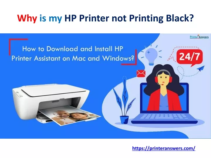 why is my hp printer not printing black