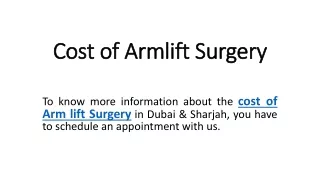 cost of Arm lift Surgery