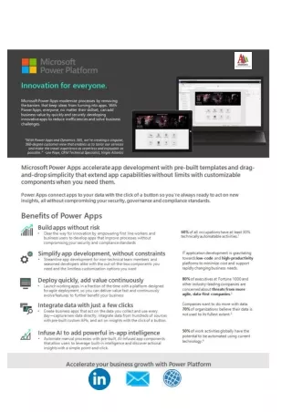 Benefits of Microsoft power Apps