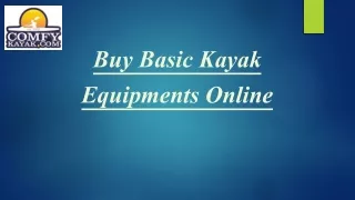 buy basic kayak equipments online