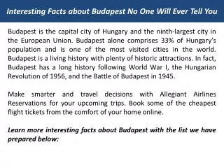 Interesting Facts about Budapest No One Will Ever Tell You