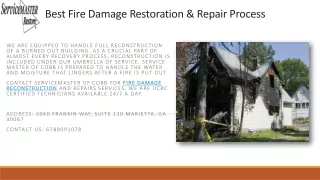 best fire damage restoration repair process