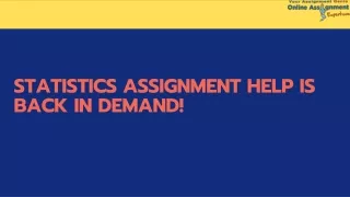 statistics assignment help is back in demand
