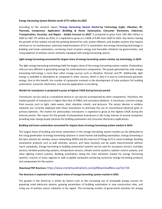energy harvesting system market worth 775 million