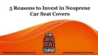 5 Reasons to Invest in Neoprene Car Seat Covers