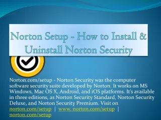 norton setup how to install uninstall norton security