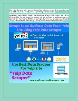 information scraping is the process of scratching