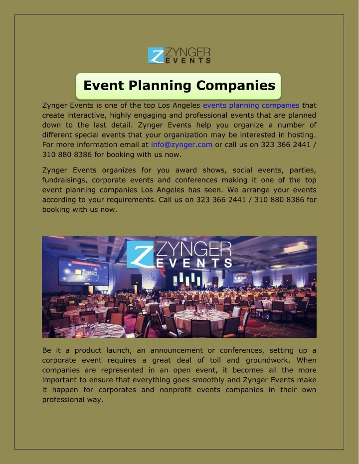 event planning companies