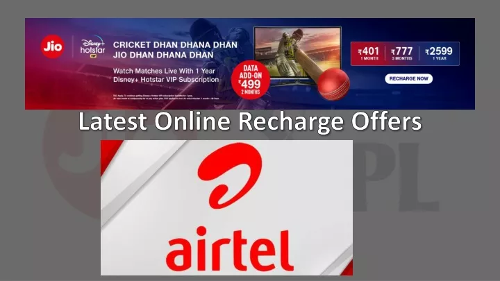 latest online recharge offers