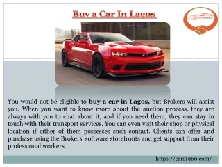 Buy A Car In Lagos
