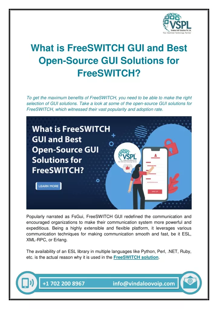 what is freeswitch gui and best open source