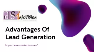 ad v an t age s of lead gene r a t ion