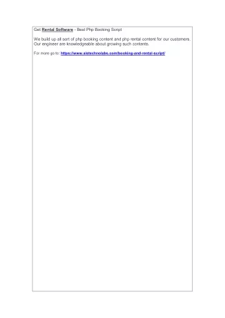 get rental software best php booking script