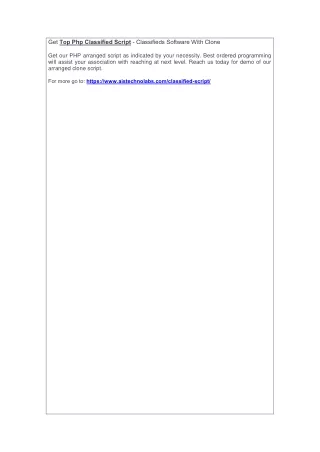 get top php classified script classifieds