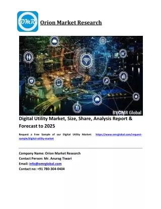 Digital Utility Market Size, Industry Trends, Share and Forecast 2019-2025