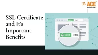 What are SSL certificate and its top benefits