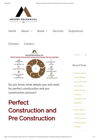 Perfect Construction and Pre Construction Process That you need Now