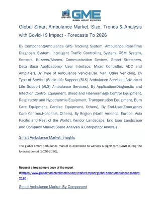 global smart ambulance market size trends analysis