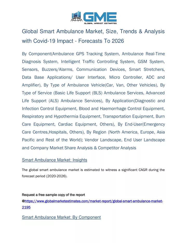 global smart ambulance market size trends analysis