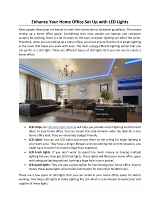 enhance your home office set up with led lights