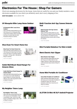 padlet com shopforgamers443 electronicsforthehouse