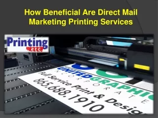 How Beneficial Are Direct Mail Marketing Printing Services