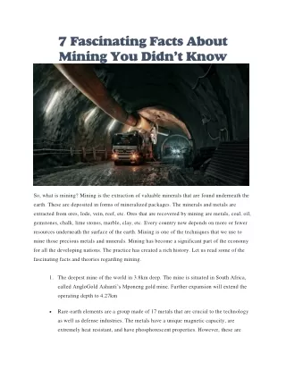 Mining equipment monitoring