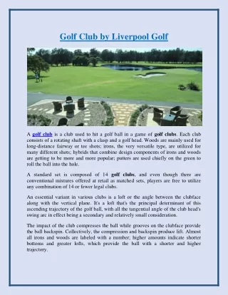 golf club by liverpool golf