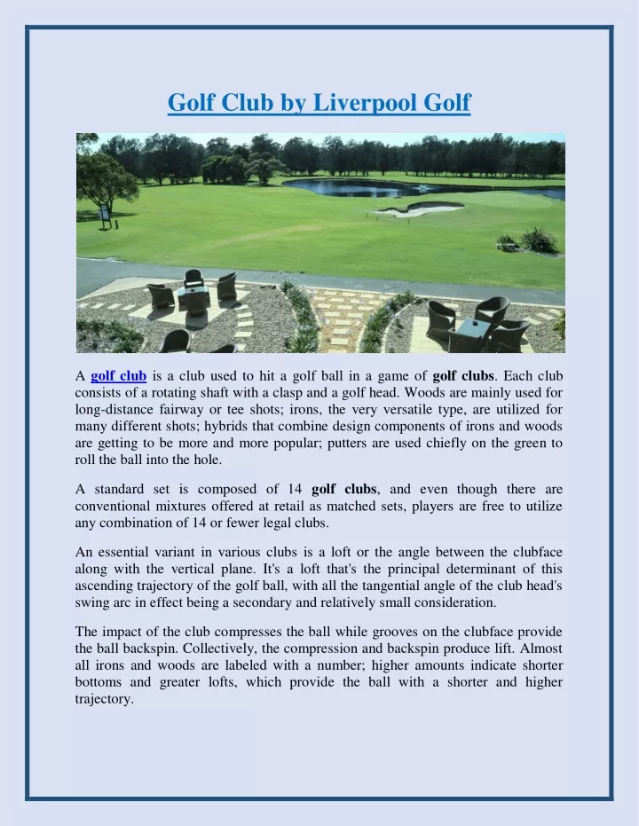 golf club by liverpool golf