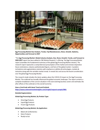 egg processing market size analysis trends