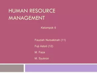 human resource management