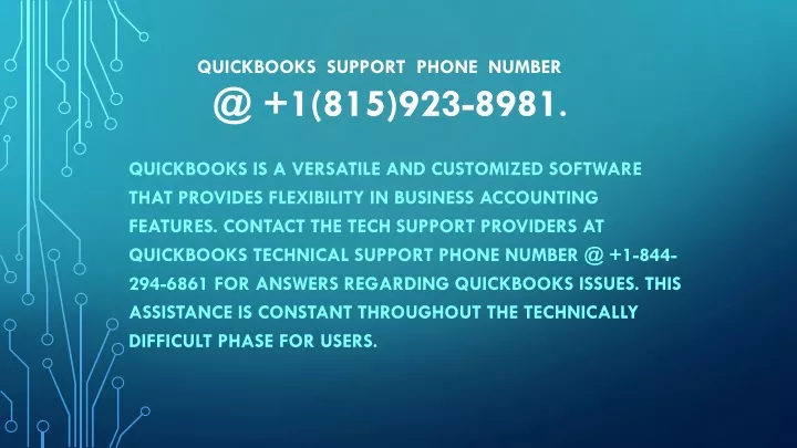 quickbooks support phone number @ 1 815 923 8981