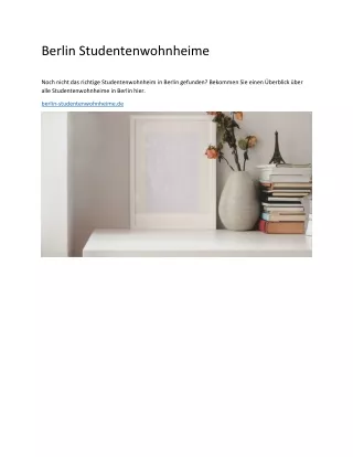 berlin studentenwohnheime