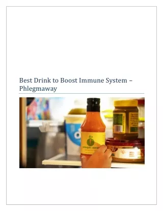 Best Drink to Boost Immune System Phlegmaway