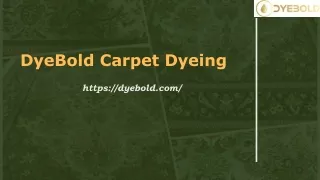 Carpet Dyes and Teach Classes for Everyone