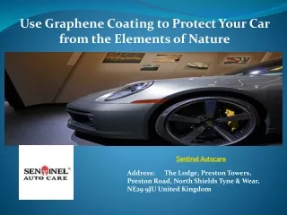 Use Graphene Coating to Protect Your Car from the Elements of Nature