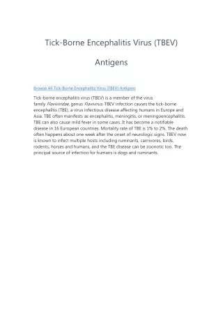 TBEV Antigens